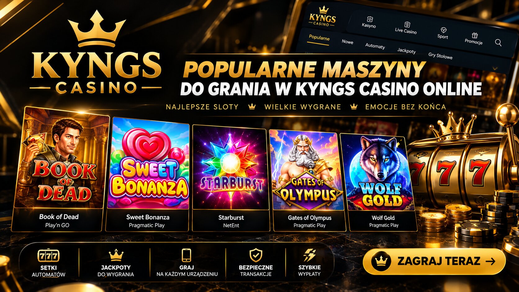 Sloty Pragmatic Play z funkcją Kup Bonus i Hold and Win w Kyngs Casino Online