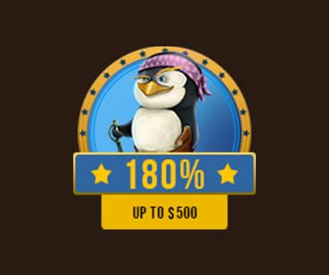 Bonus od drugiego depozytu Bonus 180% przy drugim depozycie od Pelican Online